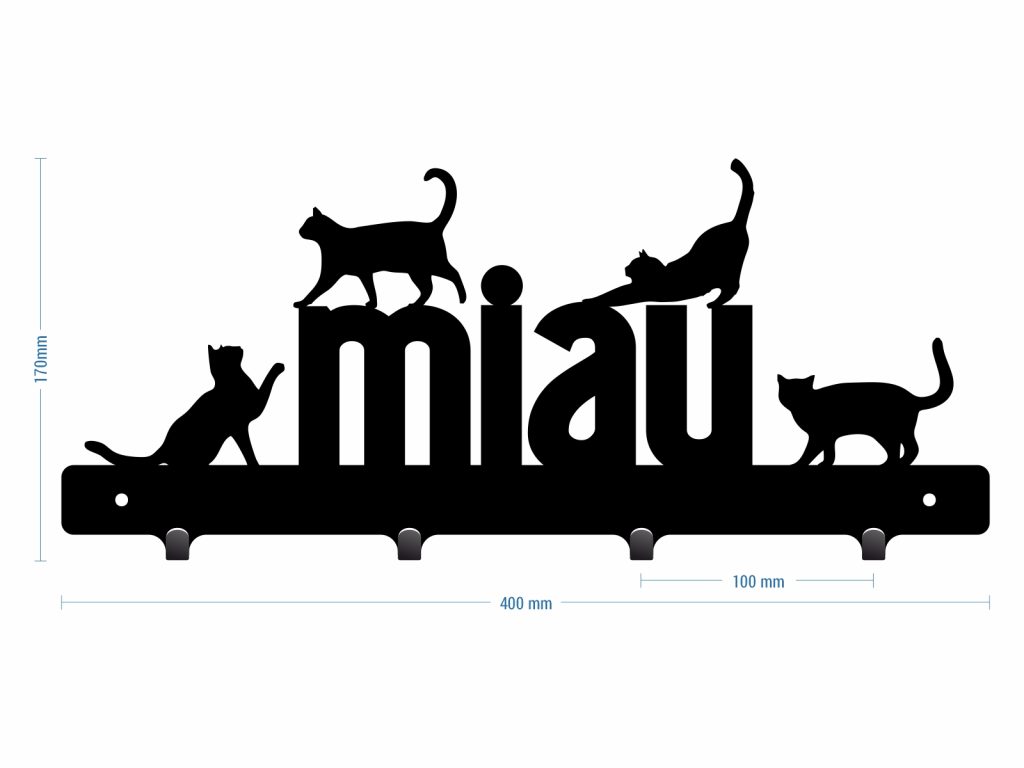 Garderobenleiste Katzen 40 cm - Image 3