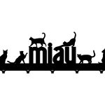 Garderobenleiste Katzen 50 cm