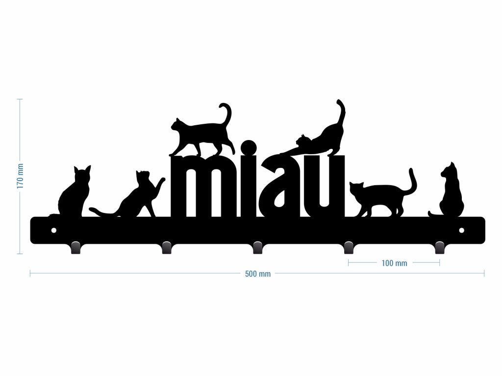 Garderobenleiste Katzen 50 cm - Image 3