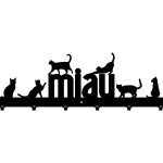 Garderobenleiste Katzen 60 cm