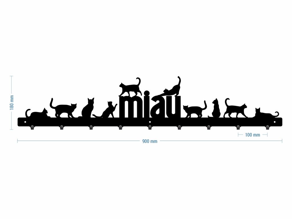 Wieszak metalowy na ubrania Kotki 90 cm - Image 3