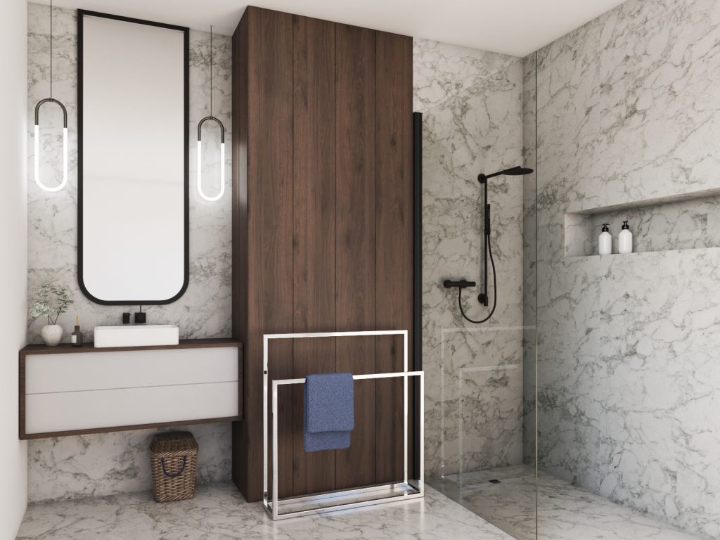 Handtuchhalter stehend Edelstahl poliert Chrom L - Image 3