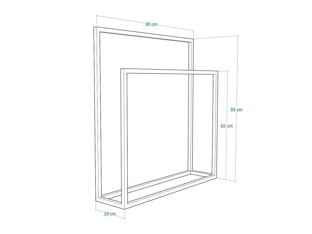 Handtuchhalter stehend Edelstahl poliert Chrom L - Image 5