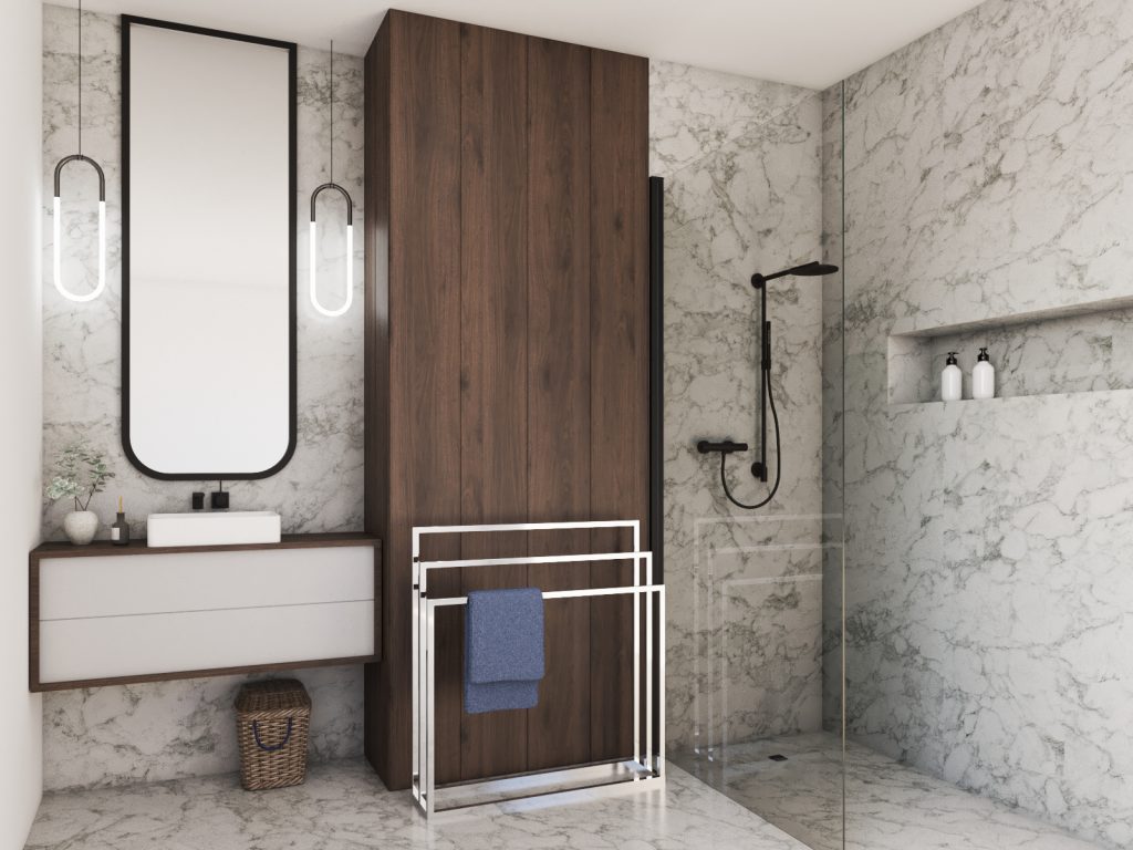 Handtuchhalter stehend dreifach Chrom L - Image 3