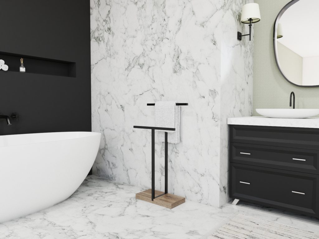 Handtuchständer T mit Holzfuß S - Image 3