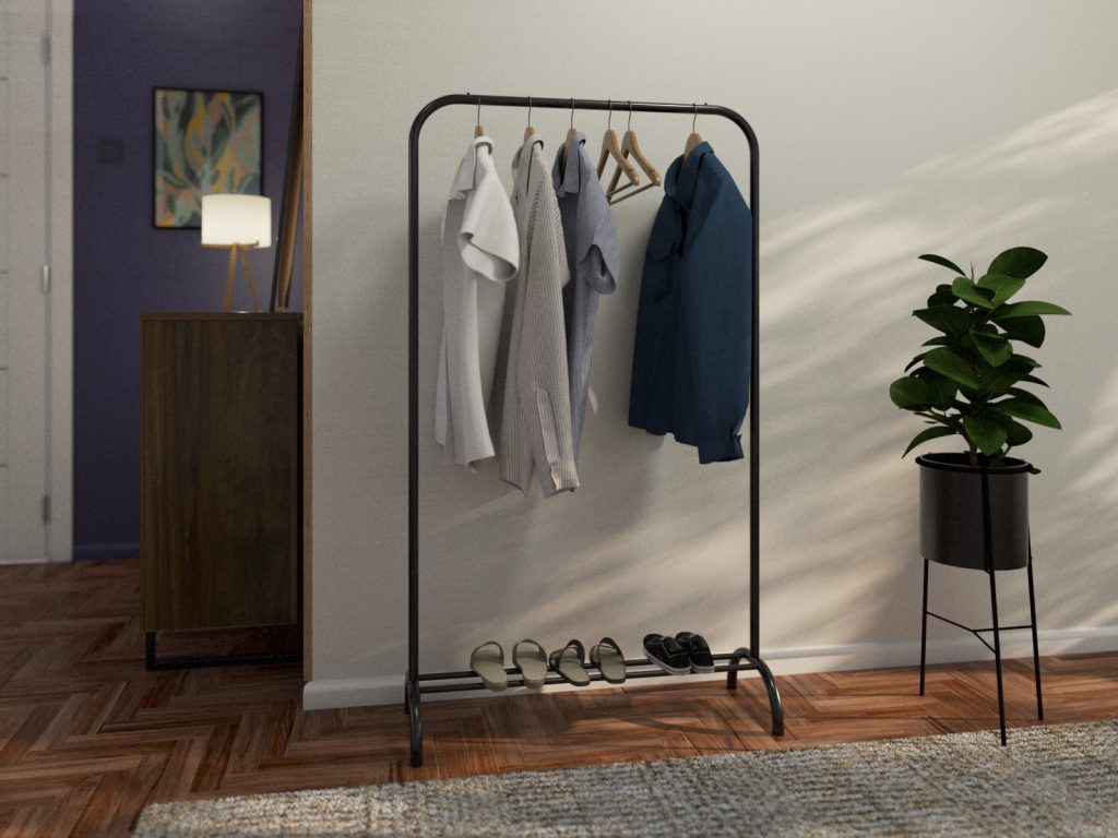 Freistehender Kleiderständer Simpli 80 cm – Bild 3