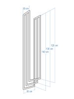 Decken-Handtuchhalter Long dreifach Edelstahl XS - Image 5