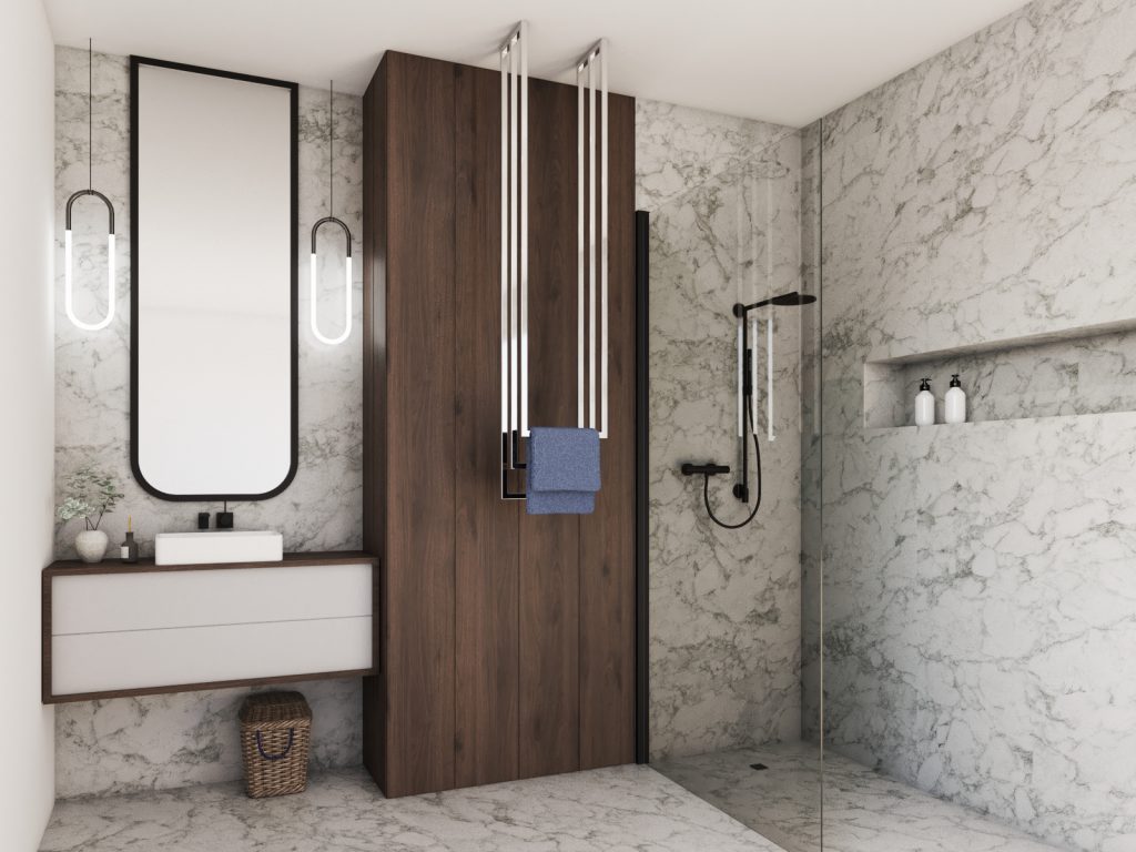 Decken-Handtuchhalter Long dreifach Edelstahl XS - Image 3