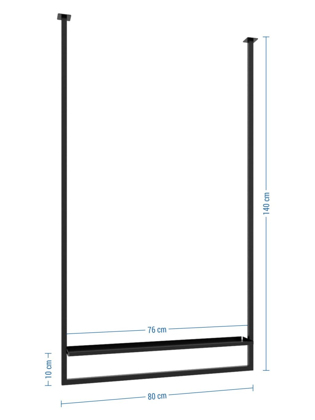 Decken-Handtuchhalter Lang mit Fach L - Image 4