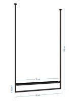 Decken-Handtuchhalter Lang mit Fach L - Image 4