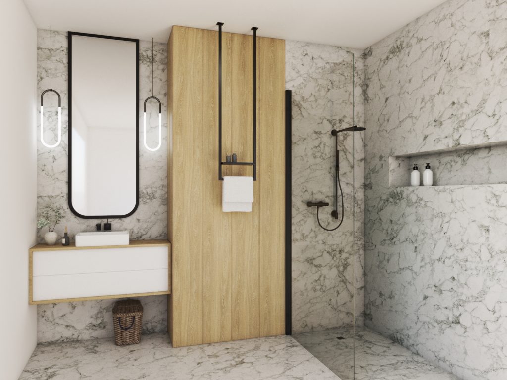 Decken-Handtuchhalter mit Fach XS - Image 3