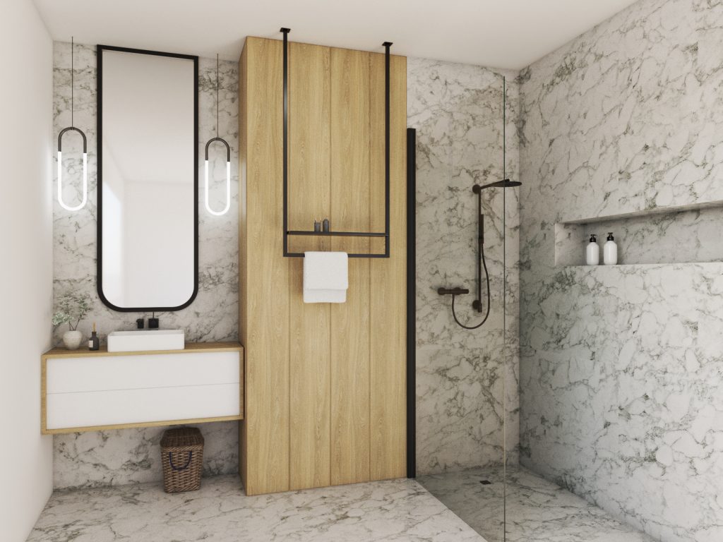 Decken-Handtuchhalter mit Fach M - Image 3