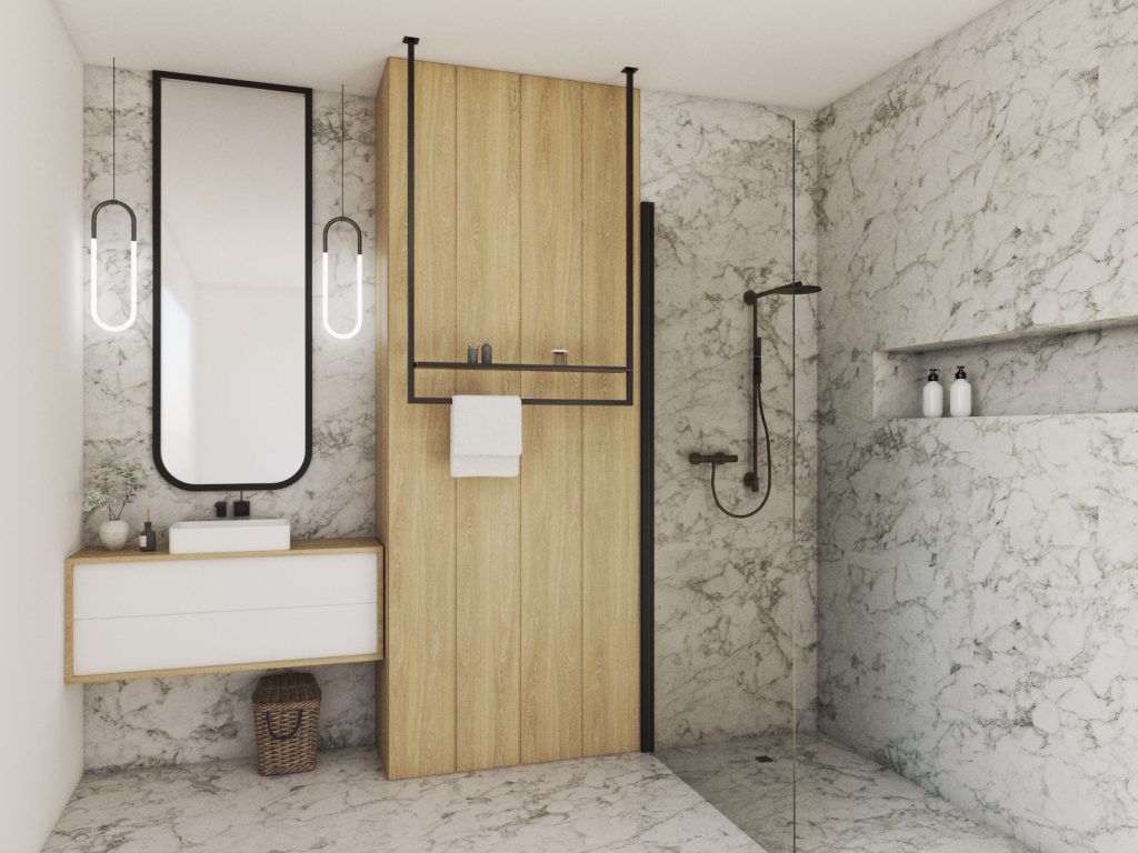 Decken-Handtuchhalter mit Fach L - Image 3