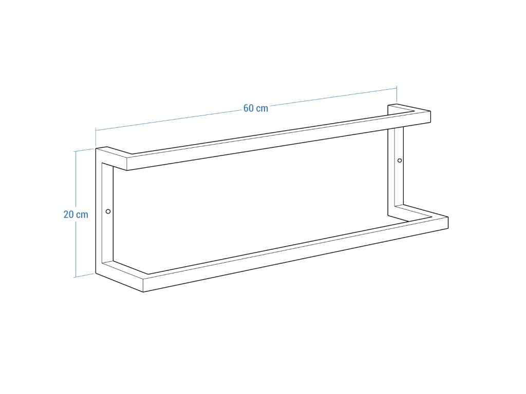 Wand-Handtuchhalter doppelt Edelstahl M - Image 5
