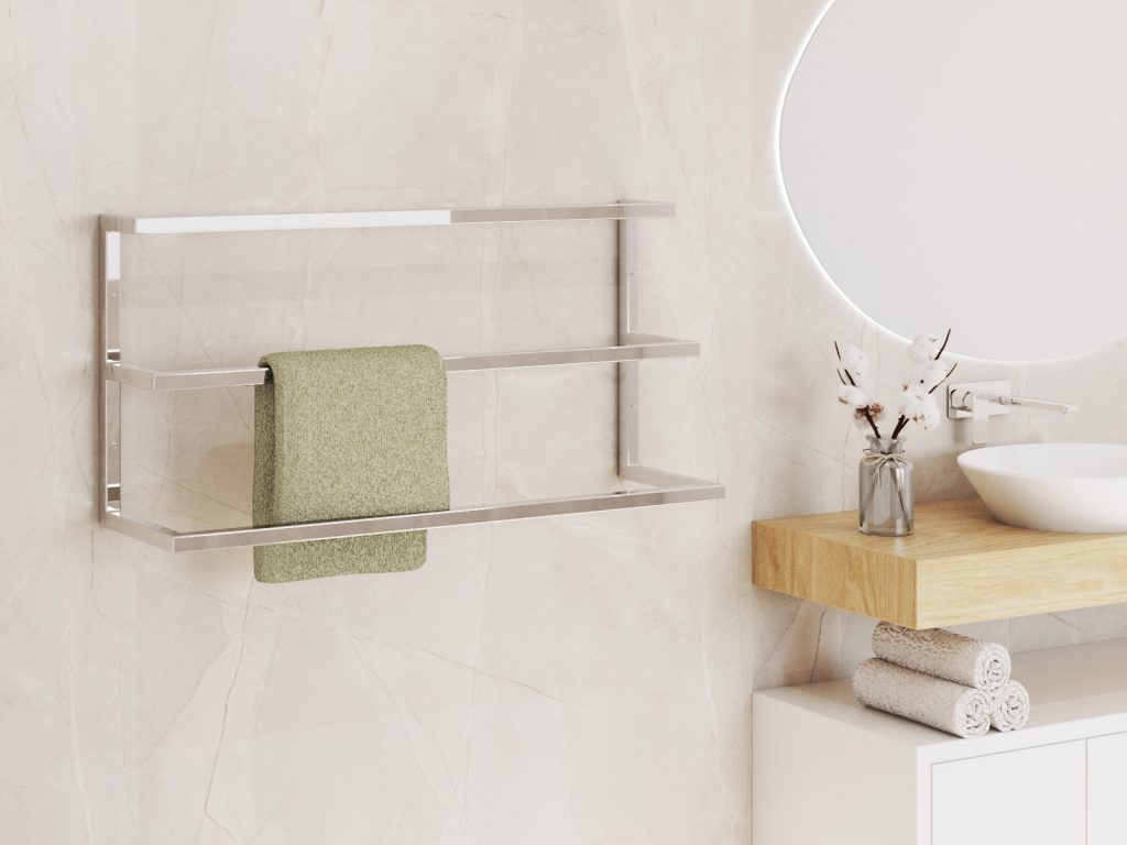 Wand-Handtuchhalter dreifach Edelstahl L - Image 3