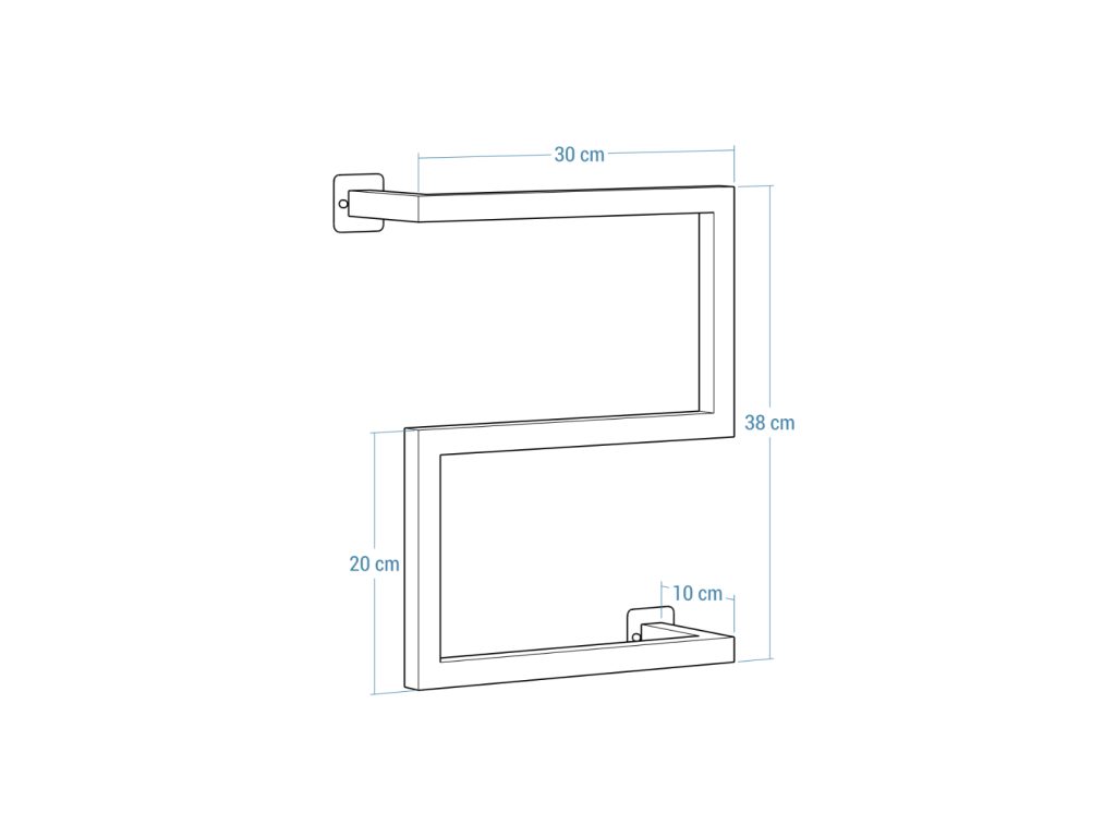Wand-Handtuchhalter Loft Edelstahl XS - Image 5