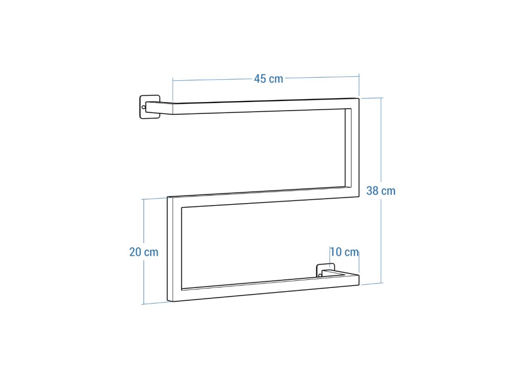 Wand-Handtuchhalter Loft Edelstahl S - Image 5