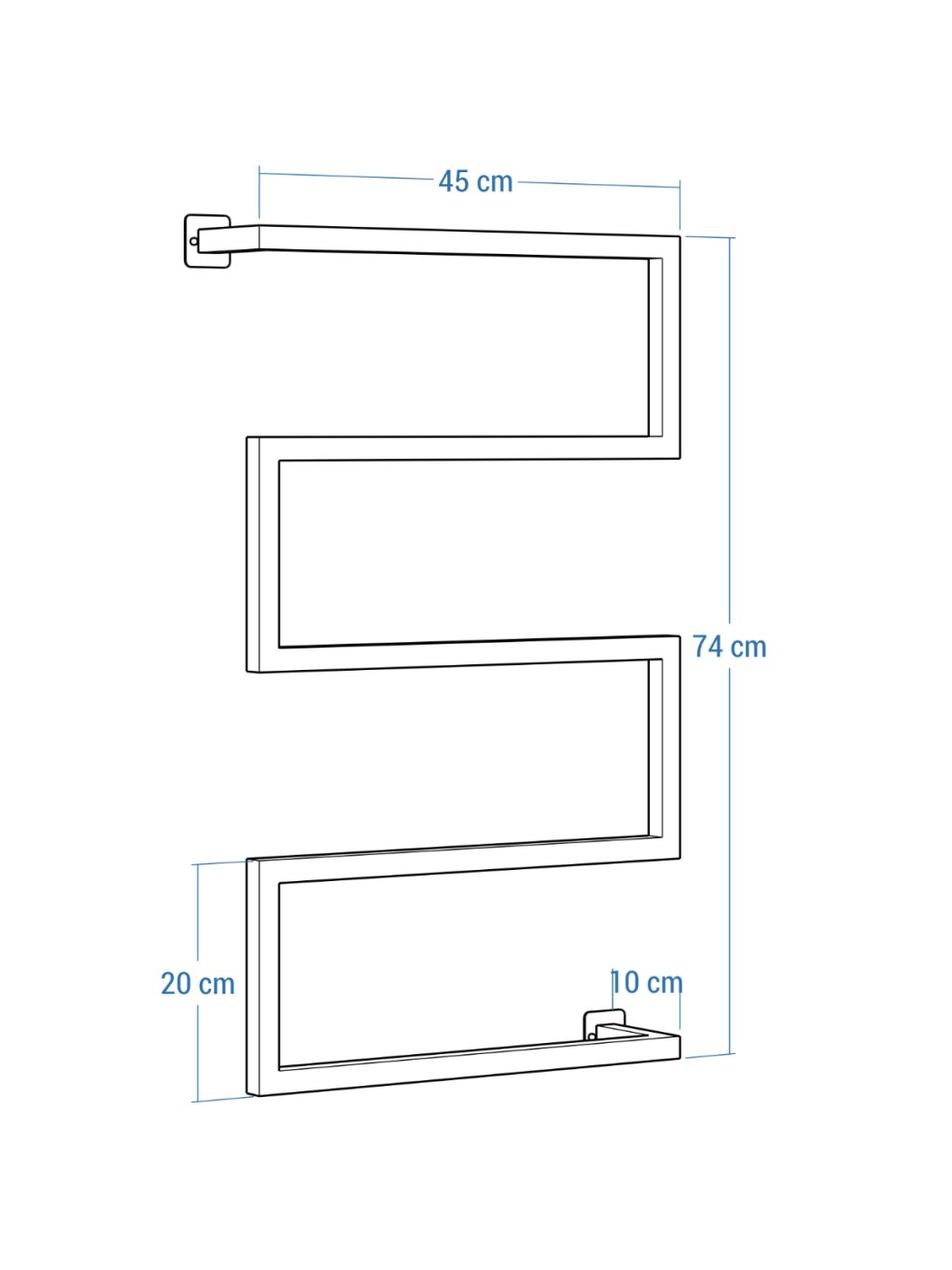 Wand-Handtuchhalter Long Loft Edelstahl S - Image 5