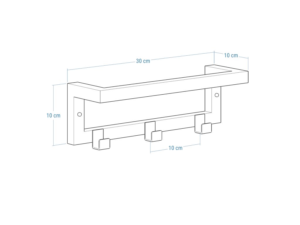Wand-Handtuchhalter mit Haken Edelstahl XS - Image 5