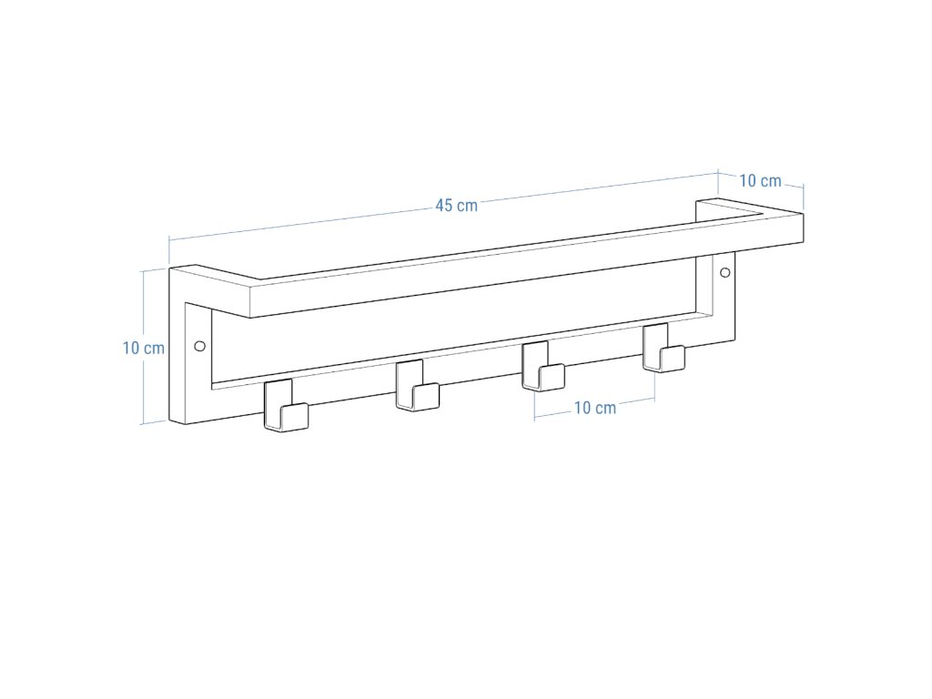 Wand-Handtuchhalter mit Haken S - Image 4