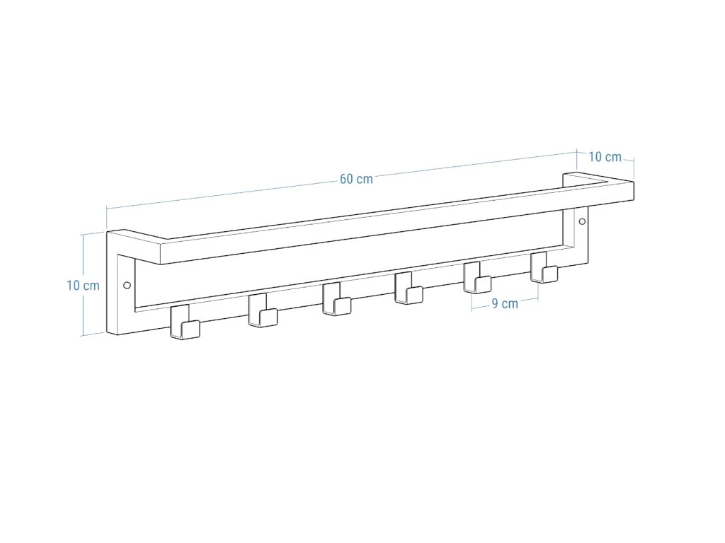 Wand-Handtuchhalter mit Haken M - Image 4