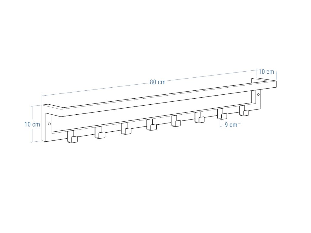 Wand-Handtuchhalter mit Haken L - Image 4