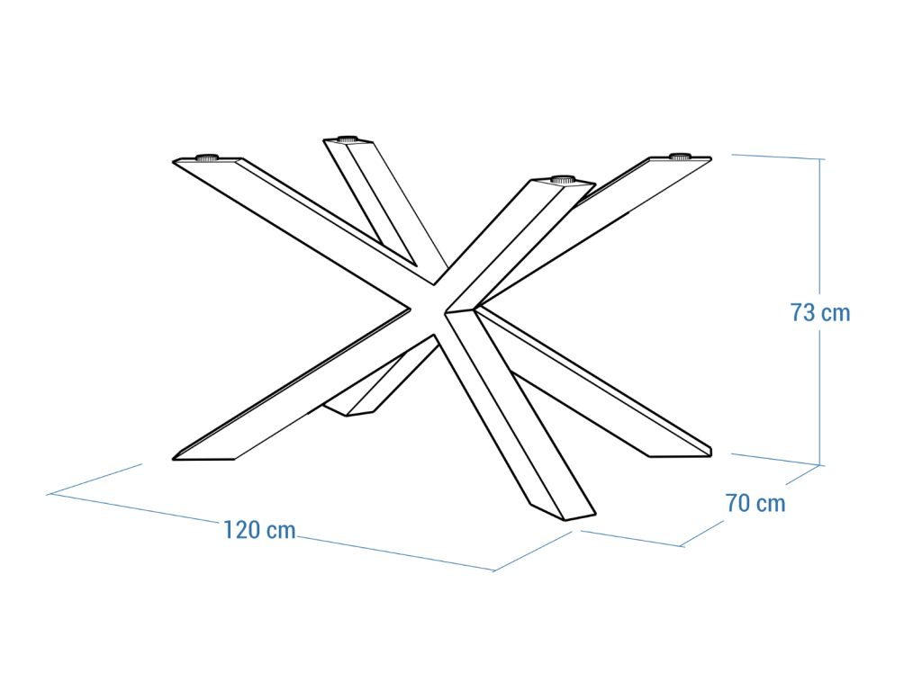 Tischuntergestell unter Glasplatte Spinne Chrom M - Image 4