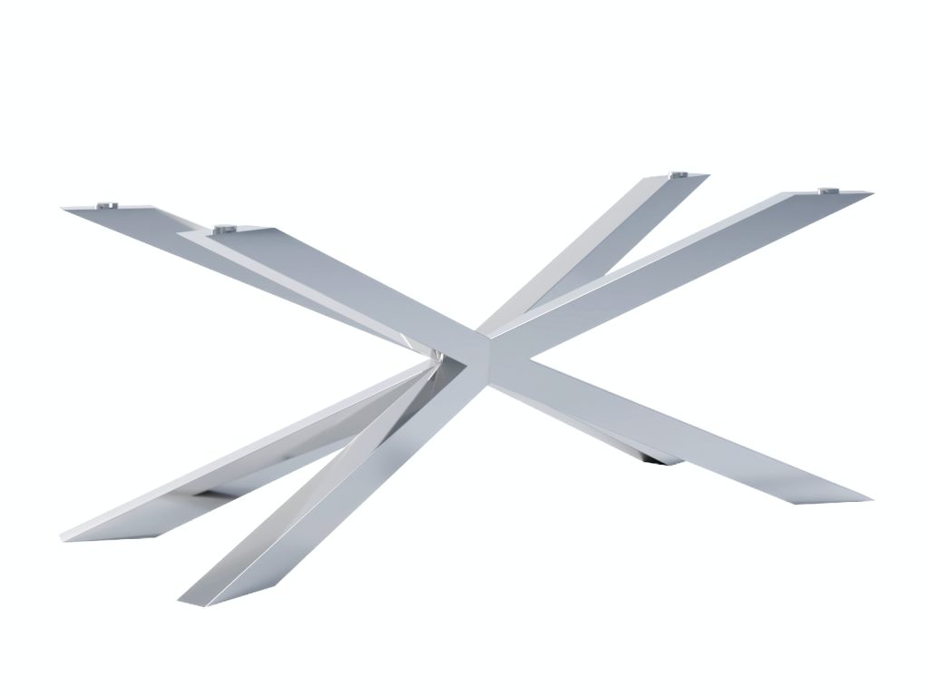 Tischbein unter Glas Pajak chrom XL