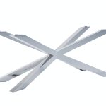 Tischbein unter Glas Pajak chrom XL