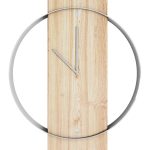 Wanduhr Holz in Metall Korta 40x48 cm
