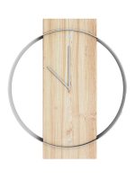 Wanduhr Holz in Metall Korta 40x48 cm
