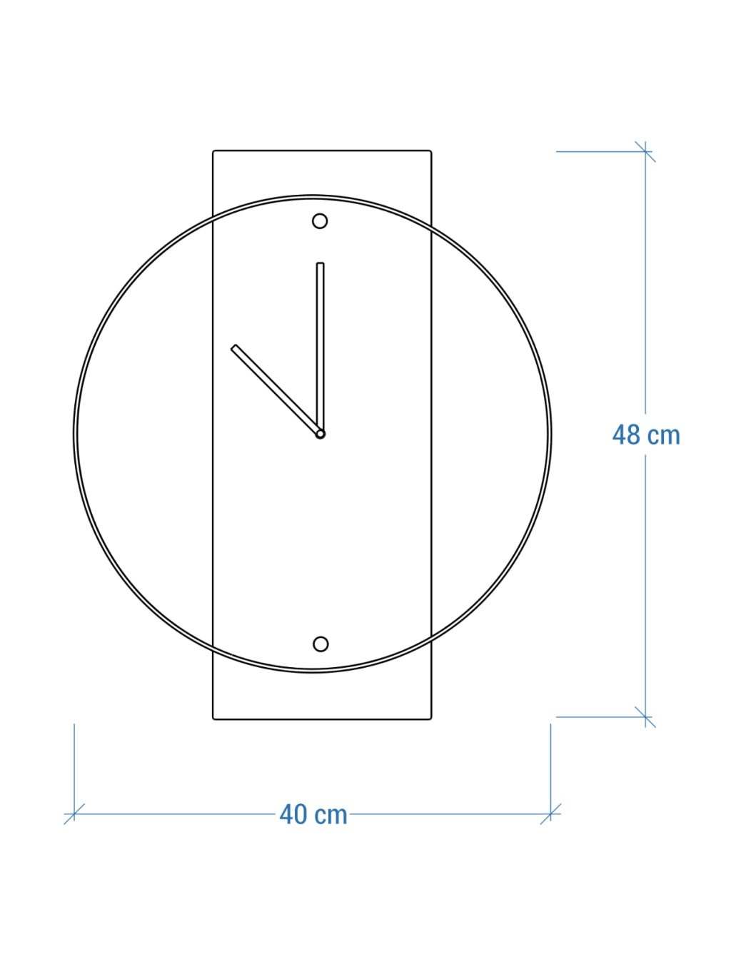 Wanduhr Holz in Metall Korta 40x48 cm - Image 4