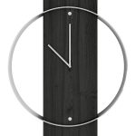 Wanduhr Holz in Metall Korta Nero 40x48 cm