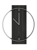 Wanduhr Holz in Metall Korta Nero 40x48 cm