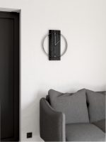 Wanduhr Holz in Metall Korta Nero 40x48 cm - Image 2