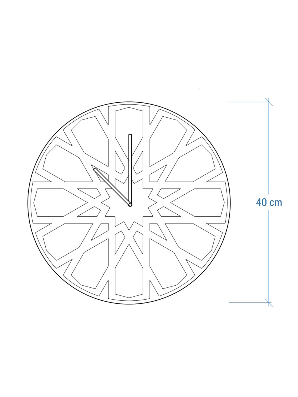 Wanduhr Holz mit Aufdruck Ado 40 cm - Image 4