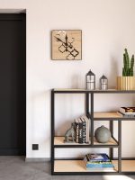 Holz Wanduhr inkrustiert Marokko 40 cm - Image 2