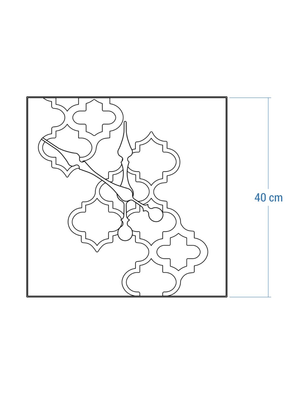 Holz Wanduhr inkrustiert Marokko 40 cm - Image 4