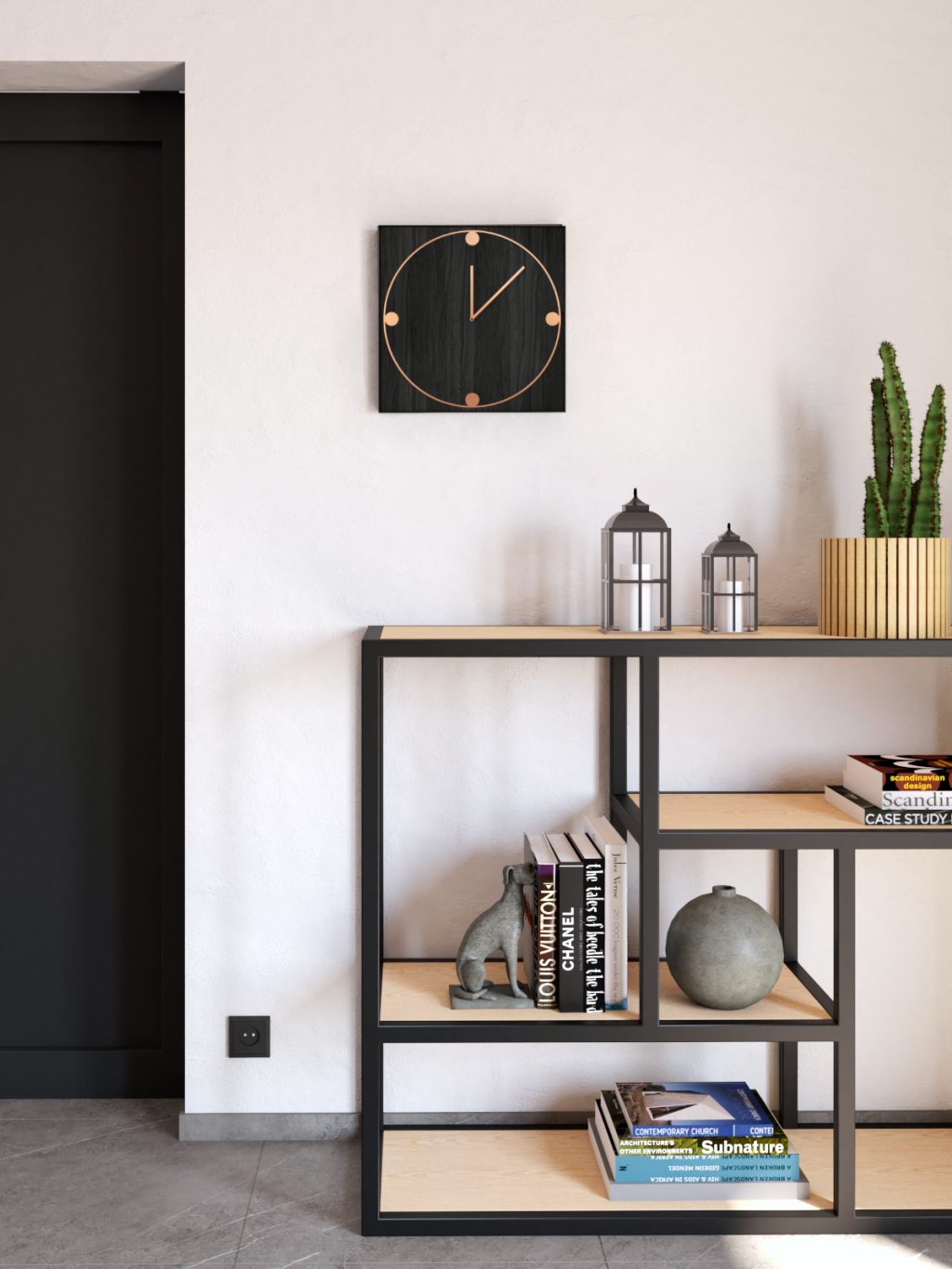 Holz Wanduhr inkrustiert Tenido 36 cm - Image 2