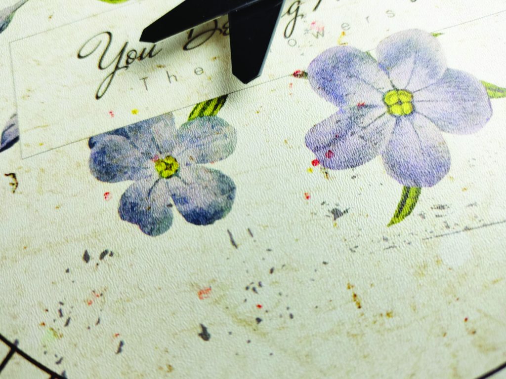 Wanduhr groß  Veilchen 80 cm - Image 3