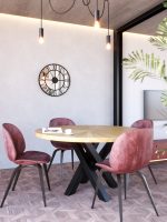 Wanduhr mit Spiegel Metall Roma Loft 60 cm - Image 2