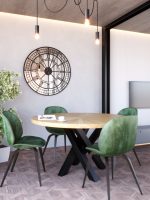 Wanduhr mit Spiegel Metall Big Ben 100 cm - Image 2