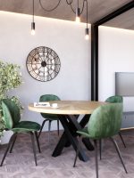 Wanduhr mit Spiegel Metall Big Ben 80 cm - Image 2