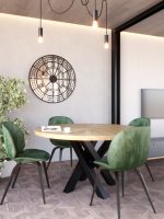 Wanduhr mit Spiegel Metall Big Ben 90 cm - Image 2