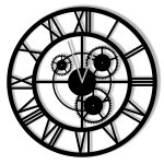 Metalluhr Loft mit Getriebe 50 cm