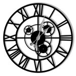 Metalluhr Loft mit Getriebe 40 cm