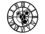 Metalluhr Loft mit Getriebe 70 cm