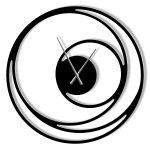 Wanduhr Spirale 100 cm