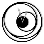 Metalluhr Spirale 40 cm