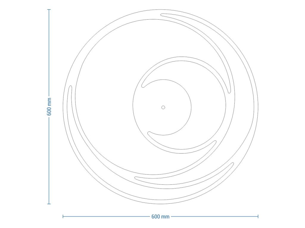 Metalluhr Spirale 60 cm - Image 5